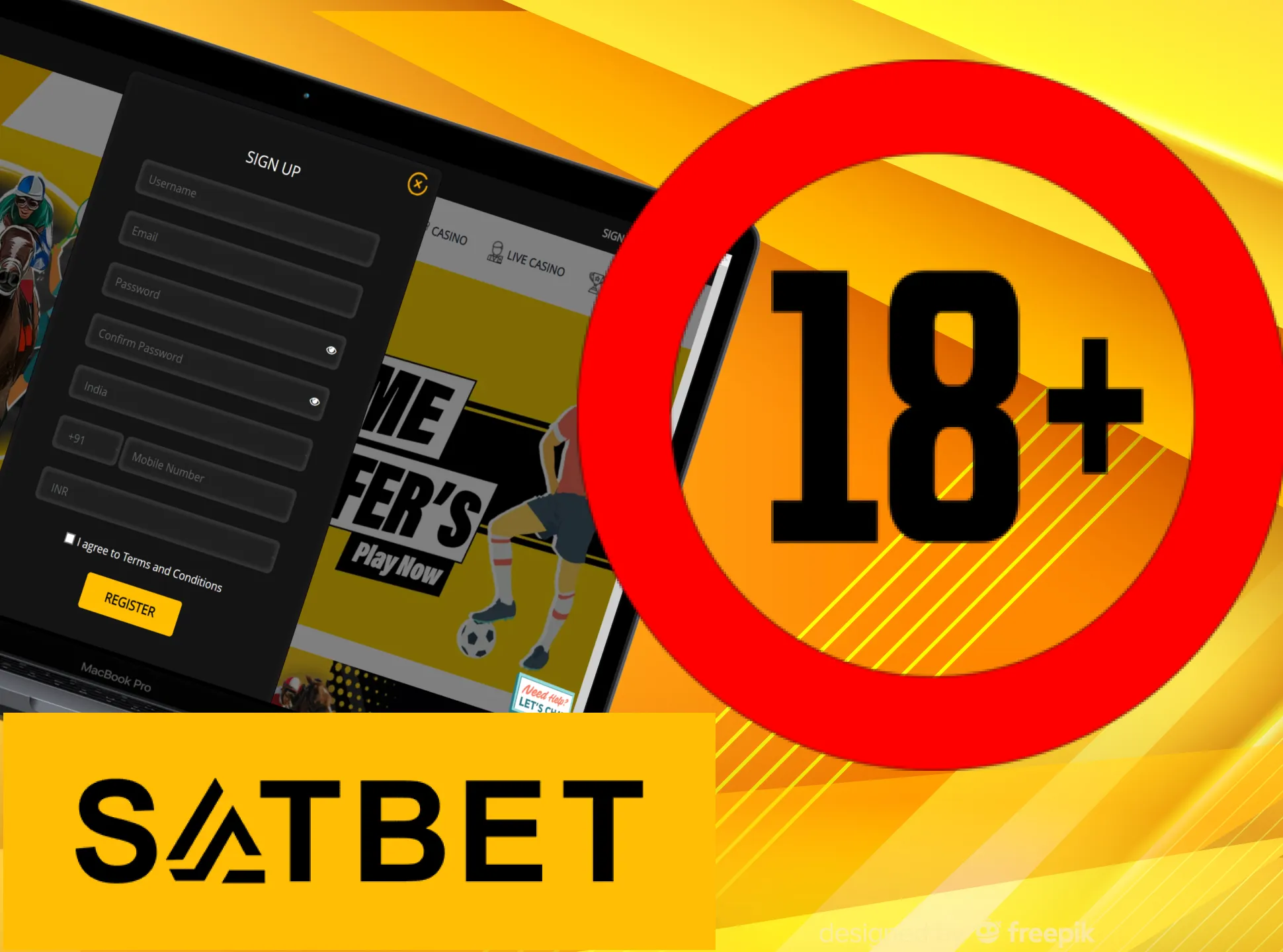 Read Satbet account registration requirements before starting registration.