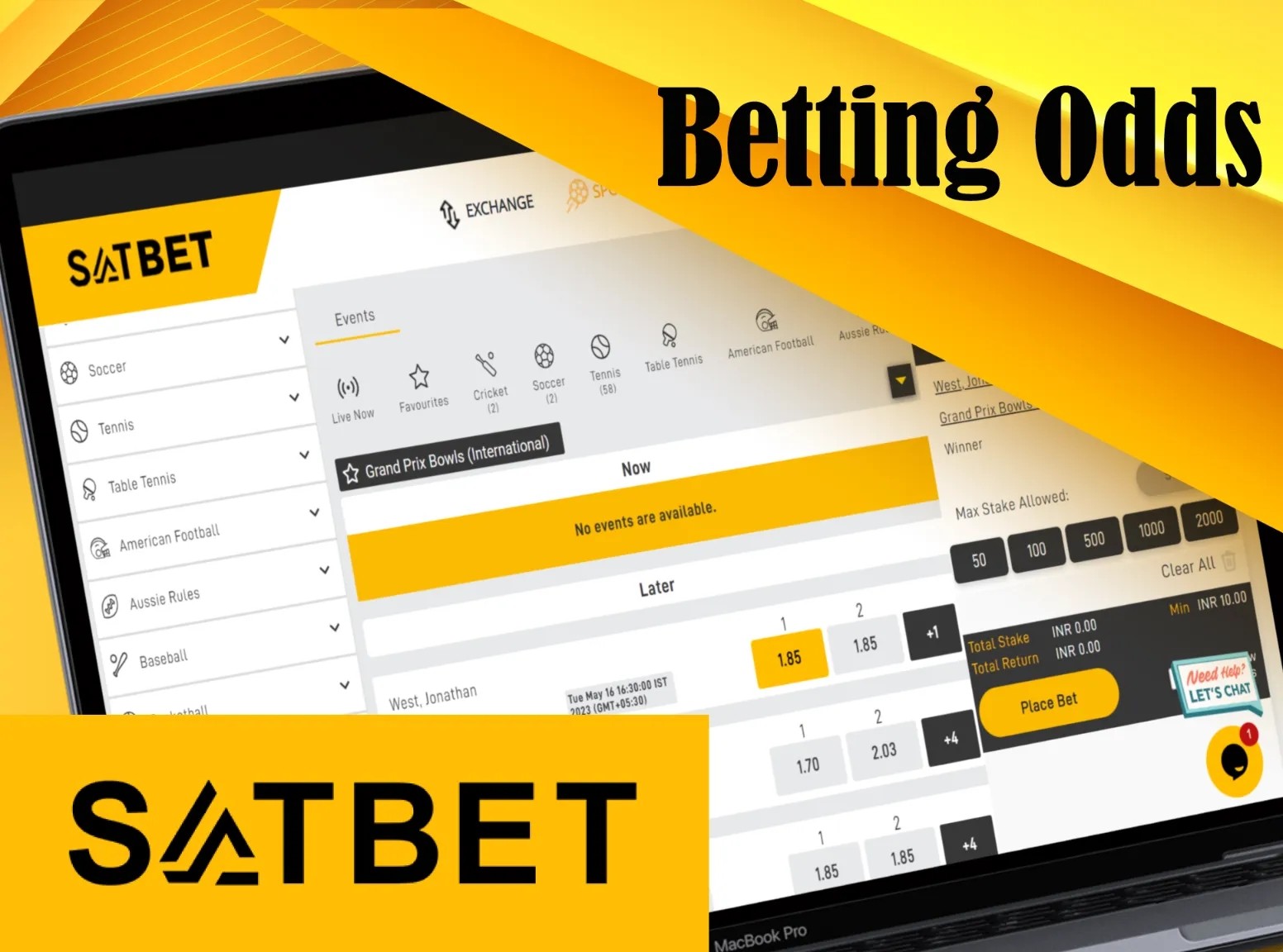 Calculate betting odds before making bet at Satbet.