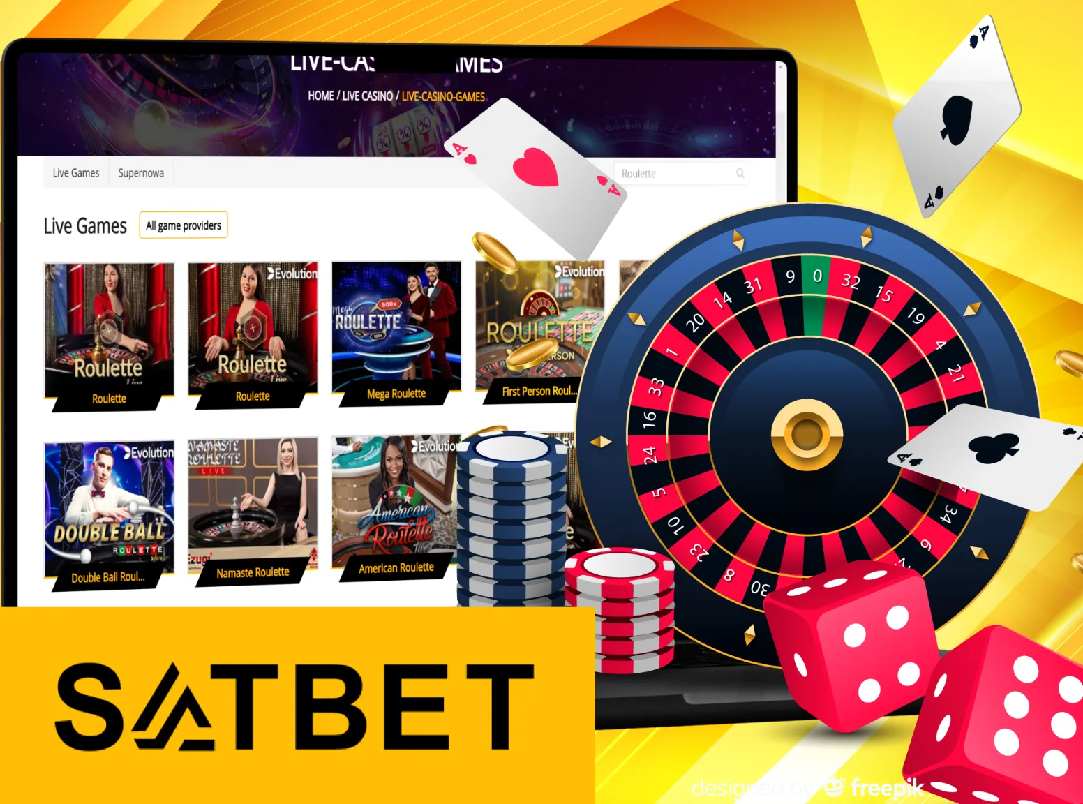 Spin roulette at Satbet and win money.