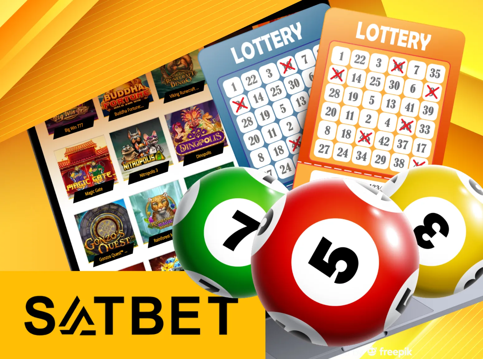 Play Satbet lotteries and win money.
