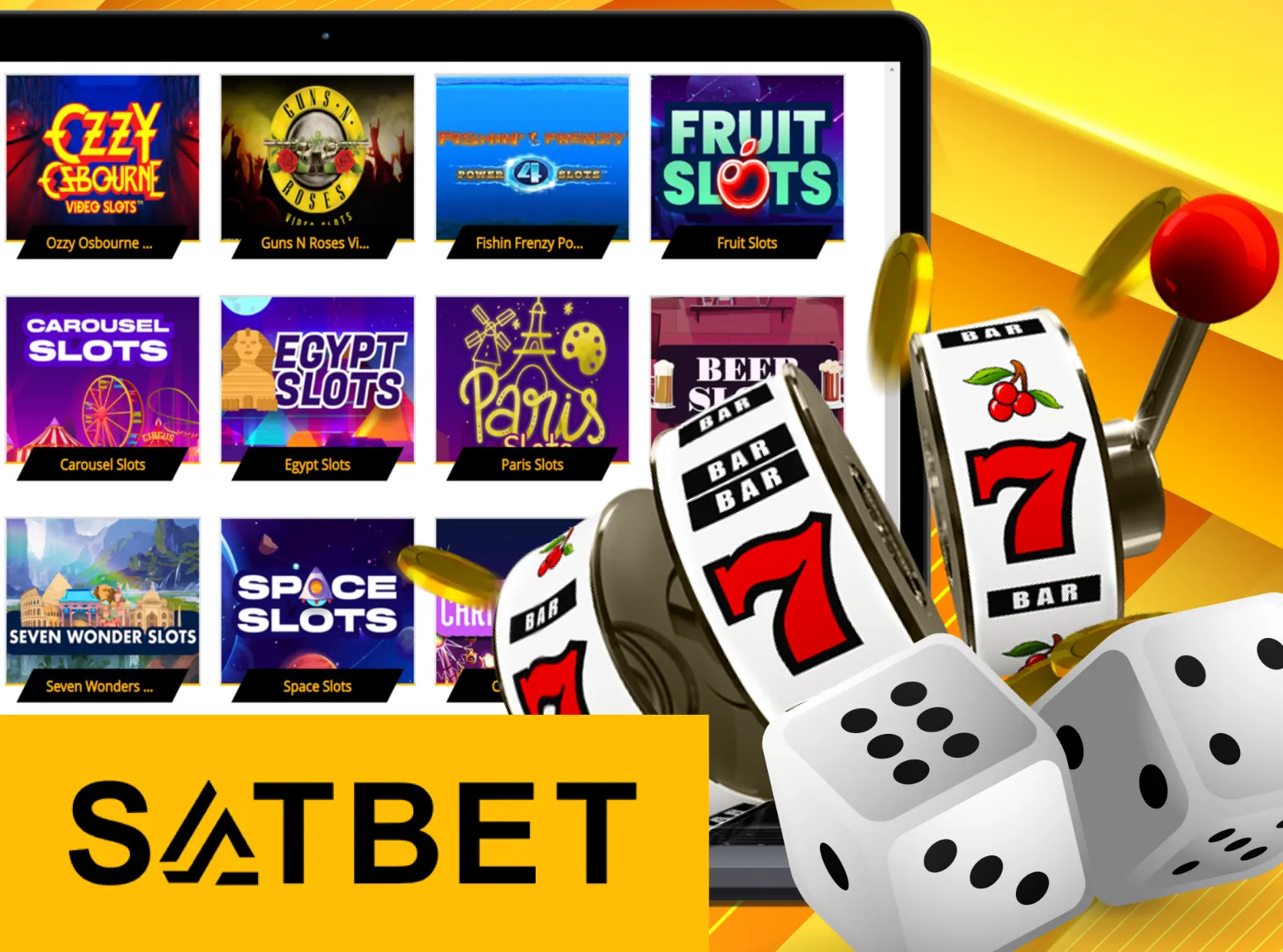 Search for your favourite slots at Satbet.