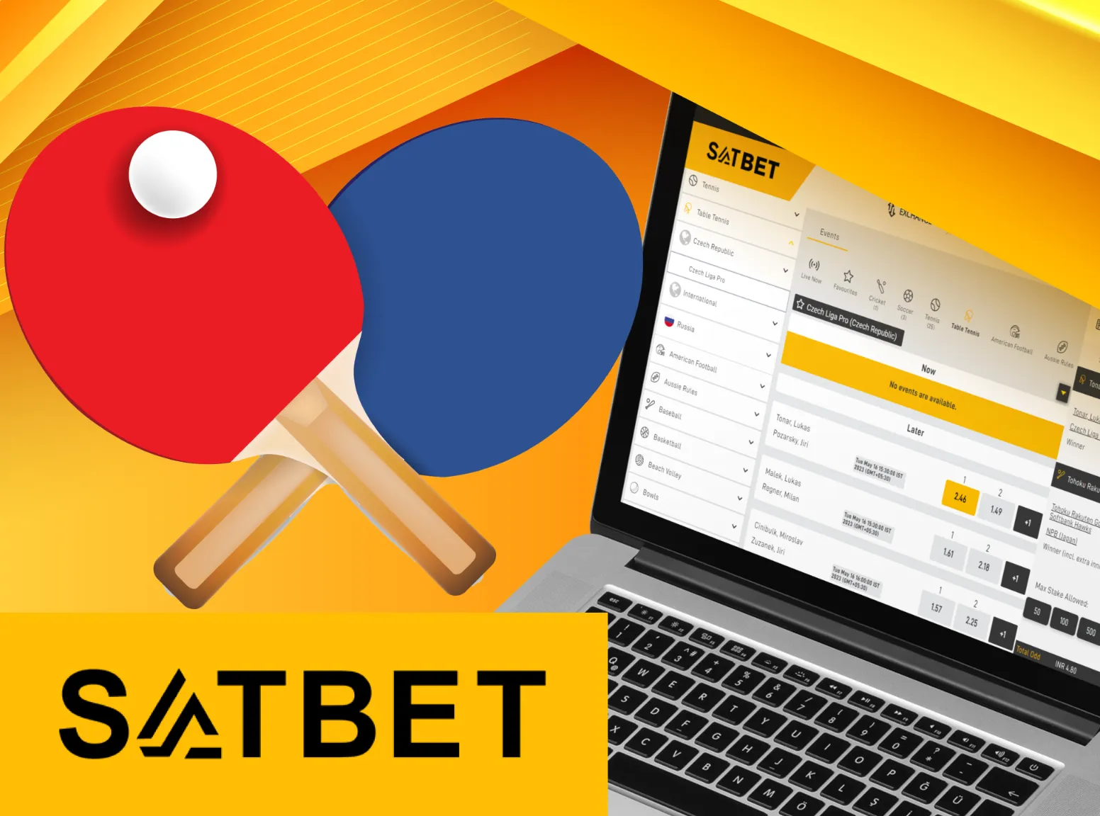Bet on table tennis players at Satbet.
