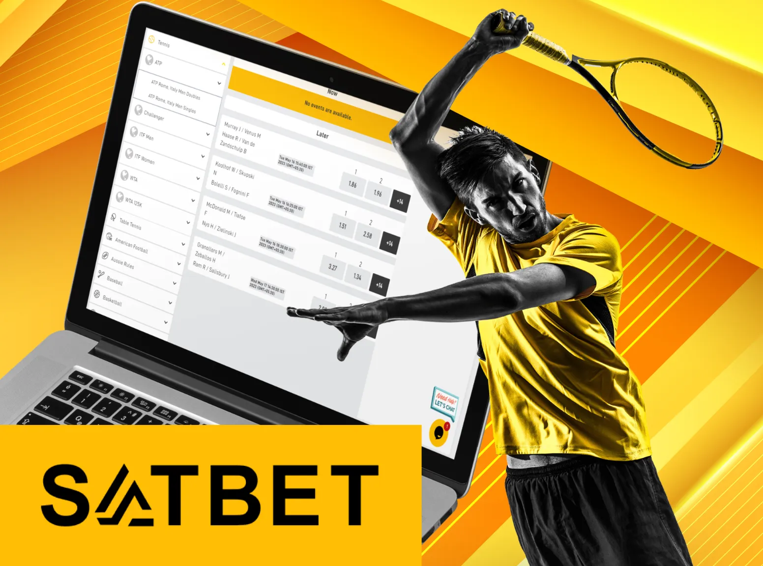 Watch legendary tennis matches at Satbet and make bets.