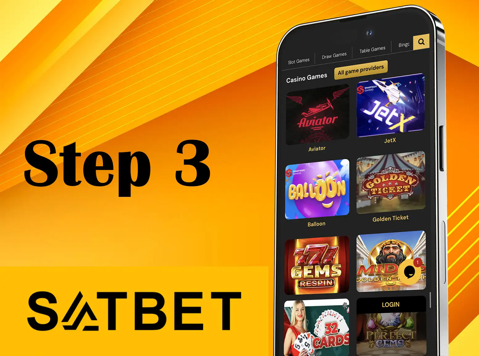 Enjoy casino games and betting and claim your bonuses with Satbet.
