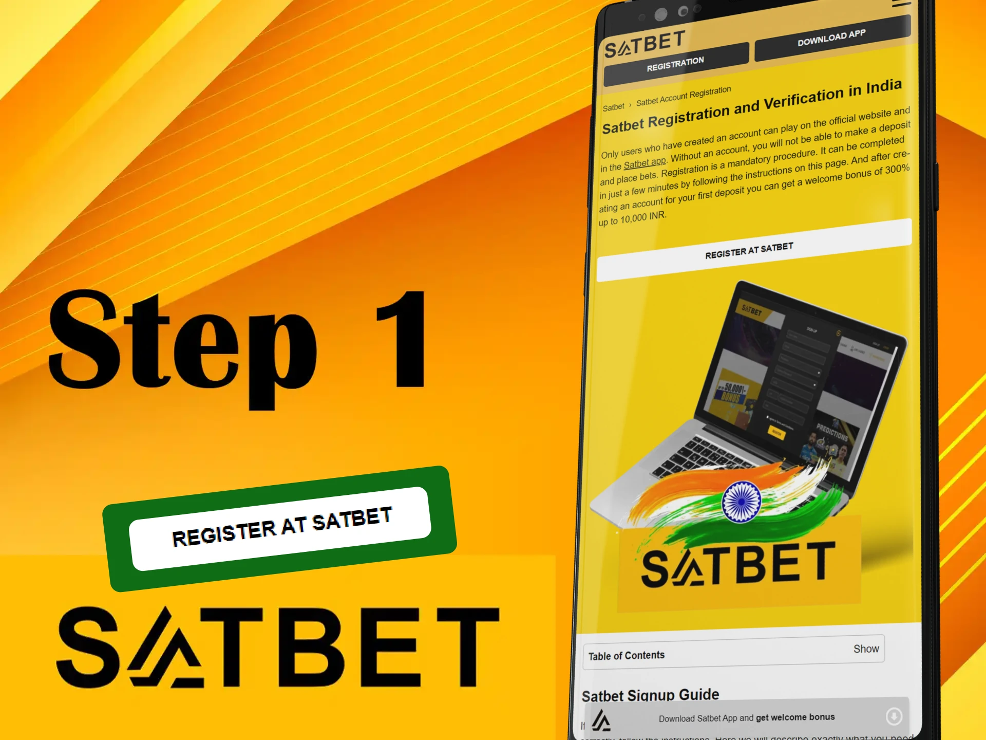 Launch the Satbet app on your phone.