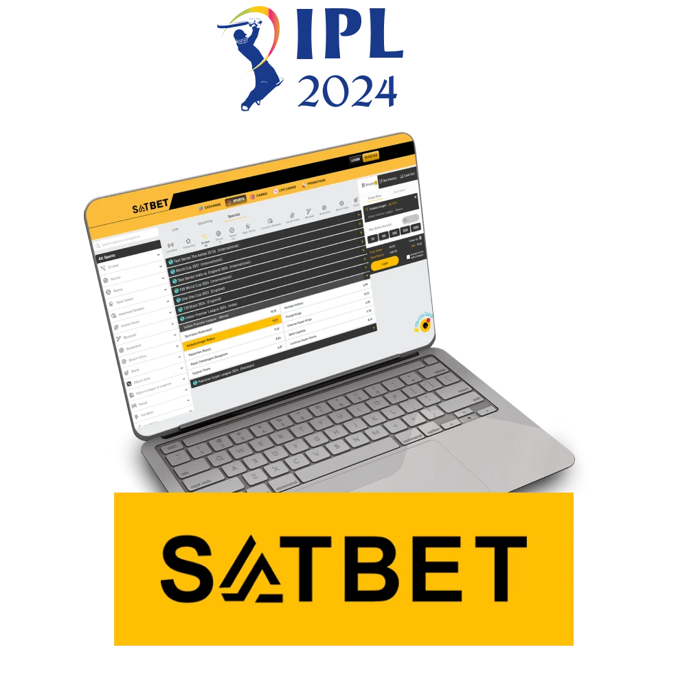 Place bets on IPL 2024 from Satbet.